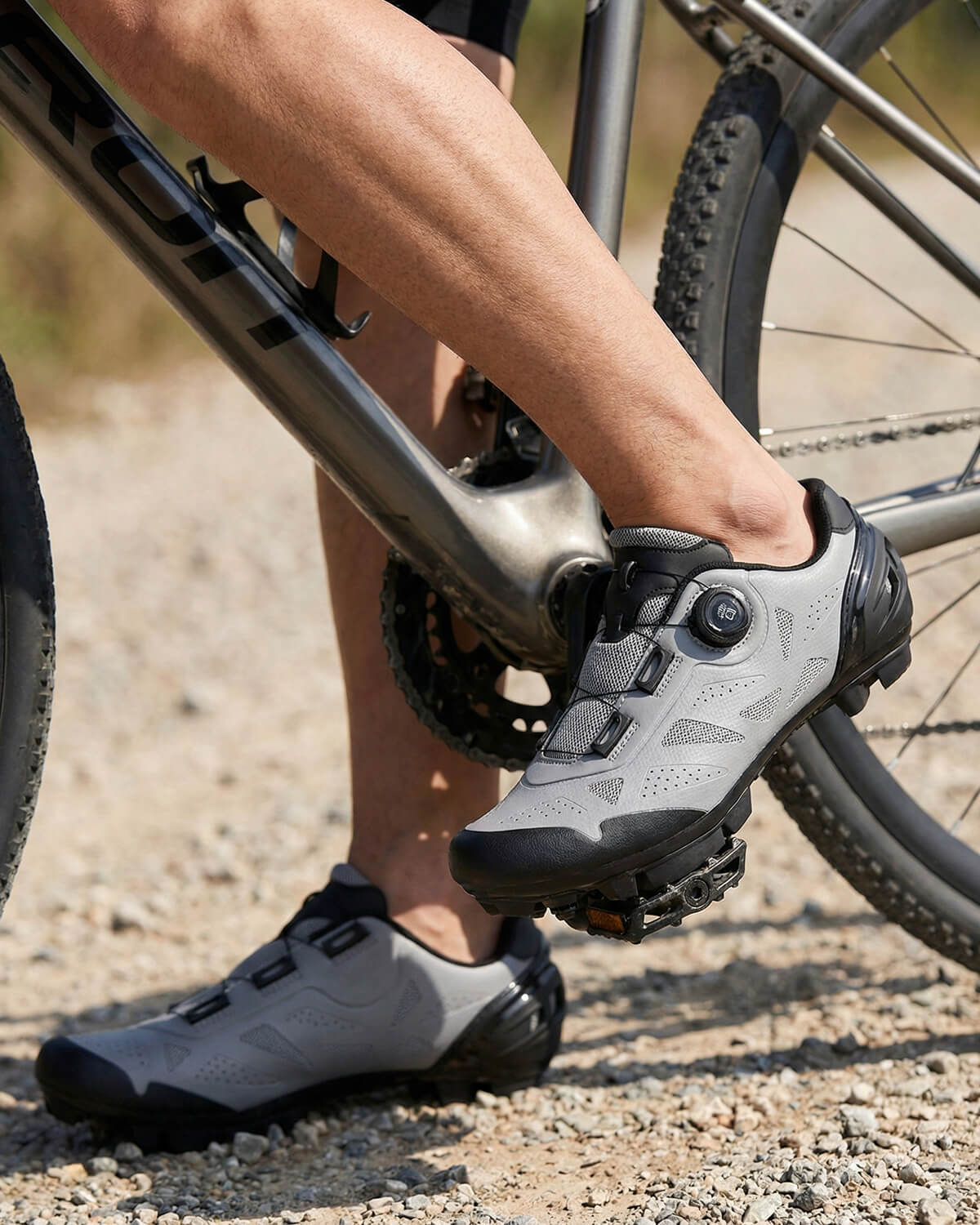 Cycling Shoes with Dial Closure and Cleat-Compatible Sole
